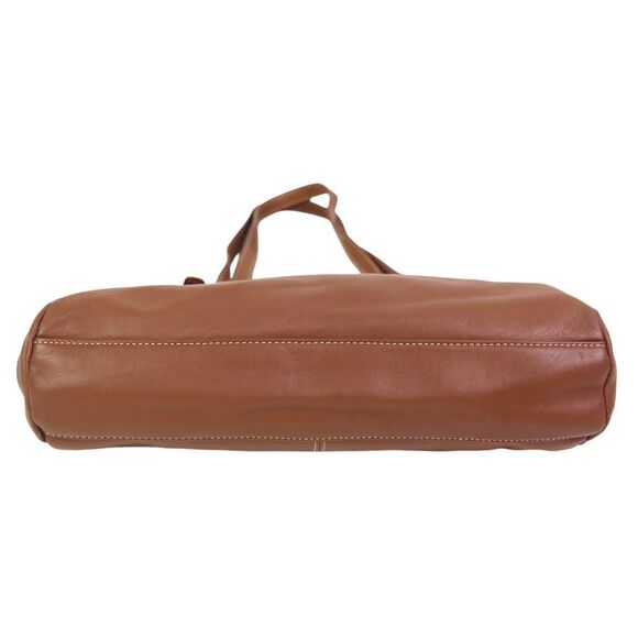 Tignanello BROWN GENUINE LEATHER MEDIUM TOP HANDLE SHOULDER BAG HANDBAG PURSE - Picture 5 of 14